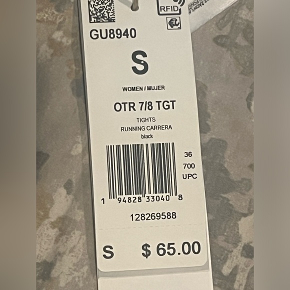 NEW Addidas women running tights black carrera.  Size small. - Picture 2 of 6